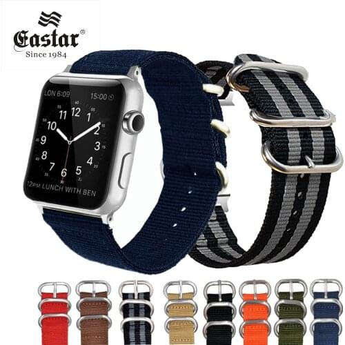 Woven Nylon Soft Replacement Watchband for Apple Watch Series 4/3/2/1 Classic Buckle 42 mm 38 mm Strap For iwatch 6 5 SE Band
