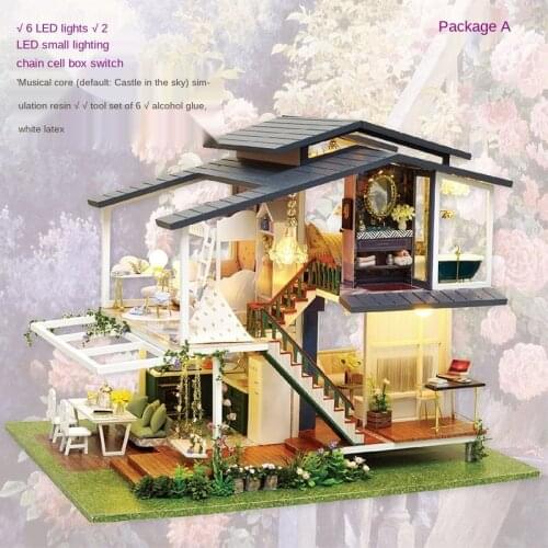 Diy Hut Garden 3d Three-dimensional Puzzle Hand-assembled High-difficulty Model Birthday Gift Girl Play House Toy Doll House