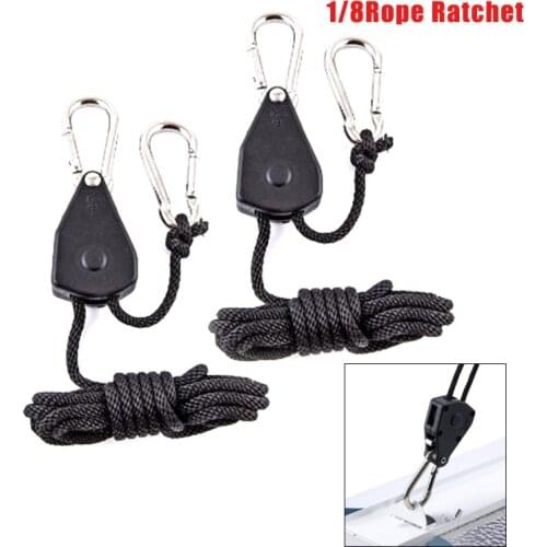 1pair 1/8 inch Adjustable Heavy Duty Rope Ratchet Hanger Reinforced Metal Internal Gears Garden Hooks Tools 68kg/150lbs Capacity