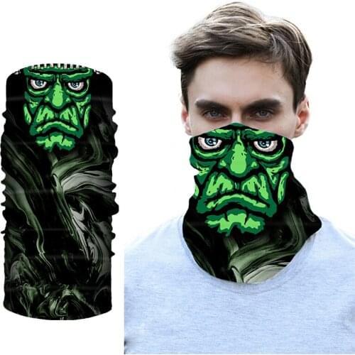 Magic Bandana Scarf Tubular 3D Dream Cartoons Printed Unisex Locomotive Headband Bandana Bike Hike Camp Run Face Headband Scarf