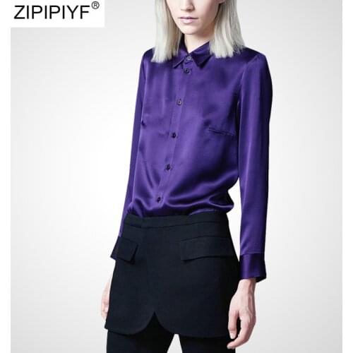 ZIPIPIYF Satin Blouses