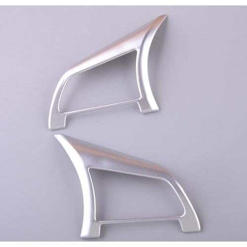 1 Pair Matte Chrome Steering Wheel Cover Trim ABS Plastic Fit For NISSAN ROGUE 2017 2018 2019