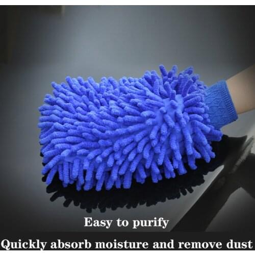 Double-sided Microfiber Washable Car Washing Gloves Car Care Cleaning Gloves Cleaning Cloth Towel Mitt Car Accessories