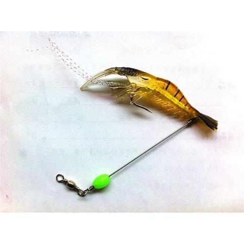 10pcs/lot free shipping 9.5cm Biomimetic Soft Prawn Shrimp Fishing Lure Baits