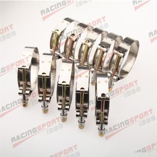 Pack of 10pcs-1.25'' T BOLT CLAMPS Turbo Pipe Hose Coupler Stainless Steel 37-42mm