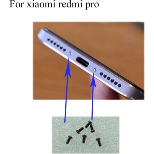 2PCS/SET For xiaomi redmi pro Buttom Dock Screws Housing Screw nail tack For xiao mi redmi pro 5.5 inch Mobile Phones