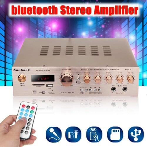 220v Bluetooth HiFi Amplifiers Home Amp Stereo AV Surround Digital Amplifier FM Karaoke Cinema 5CH Home Theater Amplifiers