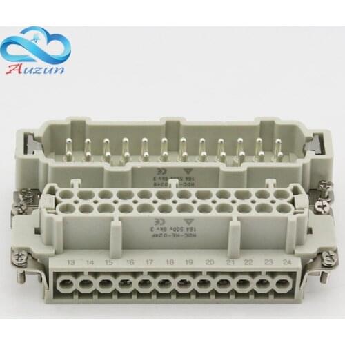 24 core Heavy duty connector HDC-HE-24 The male connector and the female connector 16A500V Aviation plug core