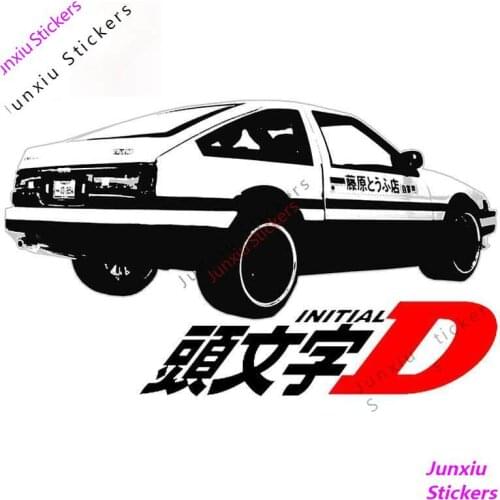 Initial D Fujiwara Car Stickers for SUV Bumper Camper Trunk Creative Decals Rear Windshield Window Fine Exterior Decor PVC13x7cm