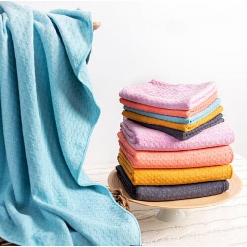 Household Japanese Style Polyester Nylon Bath Towel Lovers Waffle Soft Absorbent Breathable Quick-drying Honeycomb Bath Towel