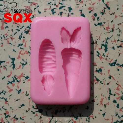 Carrot cake shaped mold liquid silicone mold cake decorating tools silicone cake mold fondant tools LH14