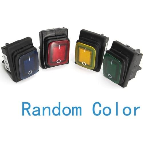 JX-LCLYL 1pc Waterproof Car Boat Marine On-Off 4 Pin LED Rocker Toggle Switch Momentary