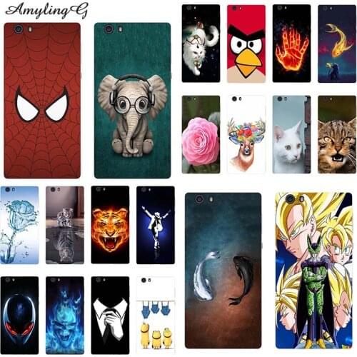 Fashion Phone Cases For ELephone M2 M 2 5.5" Case Print HD Cartoon Rose Cute Wolf Cover Soft Silicone TPU Fundas Para Flower Dog