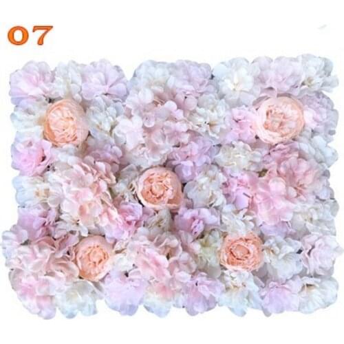 New 10PCS Elegant Milk White Rose Hydrangea Flower Wall Wedding Backdrop Decoration Centerpieces Supplies 40X60cm each piece