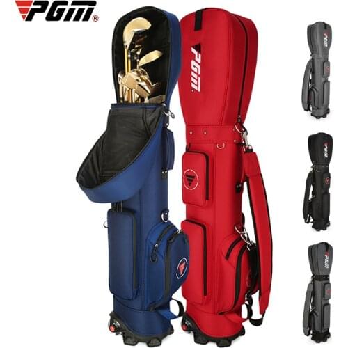 PGM Golf Standard Bag Mens Womens Aviation Checked Ball Bags Zipper Pulley Bags Sports Outdoors Travel PU Nylon Bag 2020 New