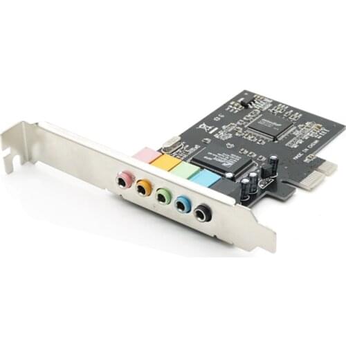 PCI Express PCI-E 5.1ch 6channels CMI8738 Audio Sound Card D5257A Fshow windows7/8 Free Shipping