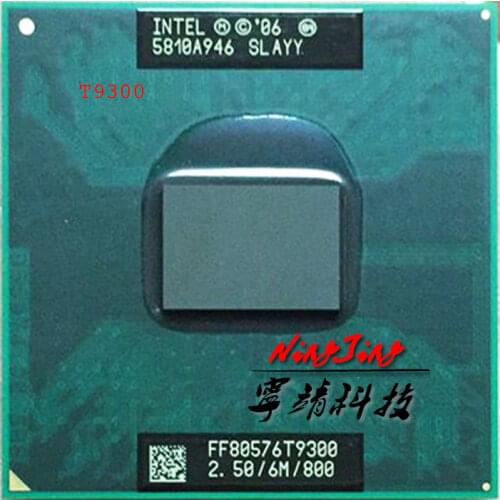 Intel Core 2 Duo T9300 SLAQG SLAYY 2.5 GHz Dual-Core Dual-Thread CPU Processor 6M 35W Socket P