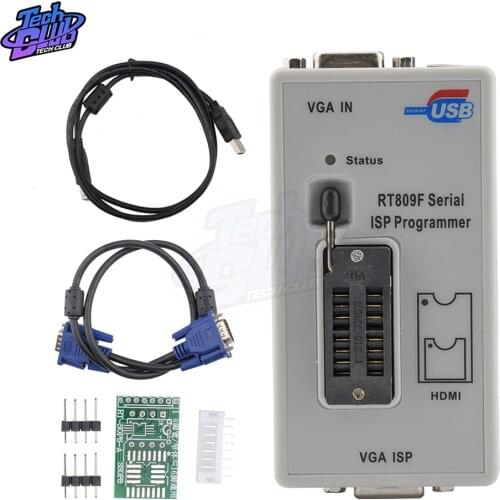 Newest RT809F ISP Programmer/ RT809 LCD USB Programmer 24-25-93 Serise IC with 11 adapter Repair Tools