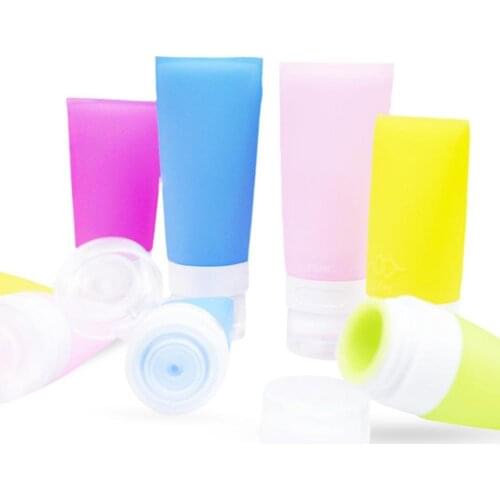 Empty Silicone Travel Bottle Lotion Shampoo Cosmetic Tube Container Portable