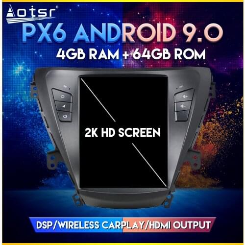 PX6 Car GPS Navi Radio For Hyundai Elantra 2011-2016 Android 9.0 Tesla style Vertical screen GPS Navigation Player DSP CARPLAY