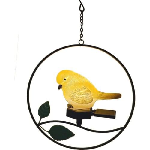 LED Lights Energy Saving Resin Statue Waterproof The New Portable Cute Bird Pendant Hanging Lantern