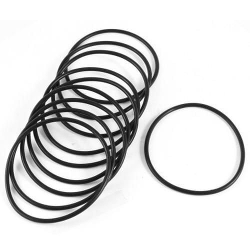 10 Pcs 85mm Outside Dia 3.5mm Thick Filter Black Rubber O Ring Seal Sealing