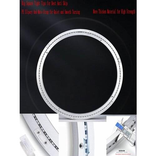 HQ BS1 Aluminium Alloy Lazy Susan with MUTE STRAP and BIG SQUARE TIPS Round Dinning Table Turntable Swivel Plate Rotating Base