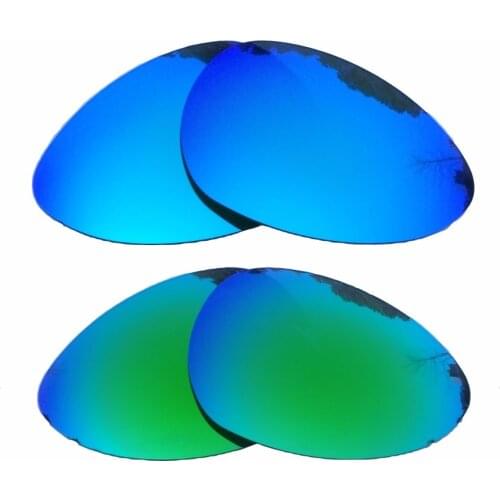 Ice Blue Mirrored & Green Mirrored Polarized Replacement Lenses for Crosshair S Frame 100% UVA & UVB
