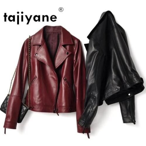 Jacket Leather Genuine Woman Real Sheepskin Coat Female Biker Jackets for Women Spring Autumn 2021 Veste Femme Pph4961