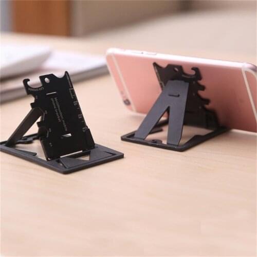 1PCs 3In1 Mobile Phone Holder Stand EDC Mini Card Knife Multifunctional Folding Phone Bracket Bottle Opener Tool Kits For Iphone