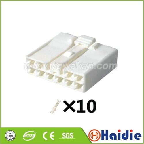 2sets 10pin auto wiring electric plug 7283-1100 unsealed plastic plug connector 7283-1100