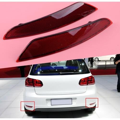 5KD945105A 5KD945106A 1 Pair Plastic Rear Bumper Corner Reflector Light Lamp Fit for VW Golf 6 MK6 2009 2010 2011 2012 2013