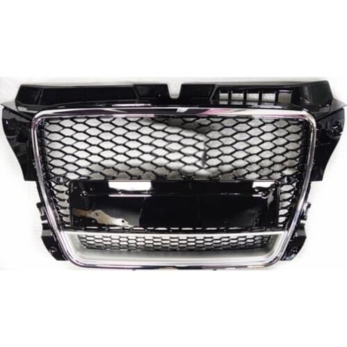Car Front Sport Hex Mesh Honeycomb Hood Grill Black for Audi A3/S3 8P 2009-2012 Black for RS3 Quattro Style Car Accessories NEW