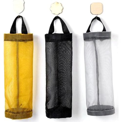 Grocery bags holder wall mount storage dispenser plastic kitchen organizer