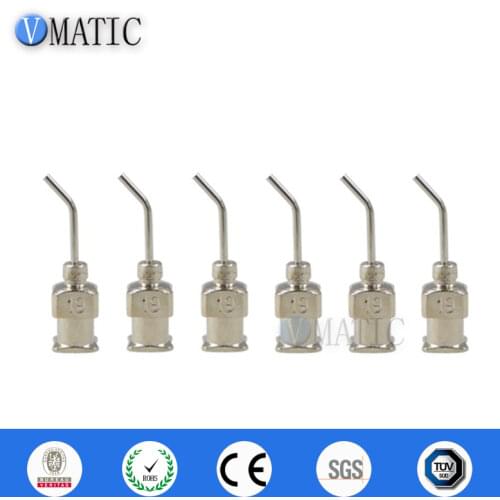 Free Shipping 12Pcs 1/2'' Inch 19G 45 Degree Bent Stainless Steel Dispensing Needle