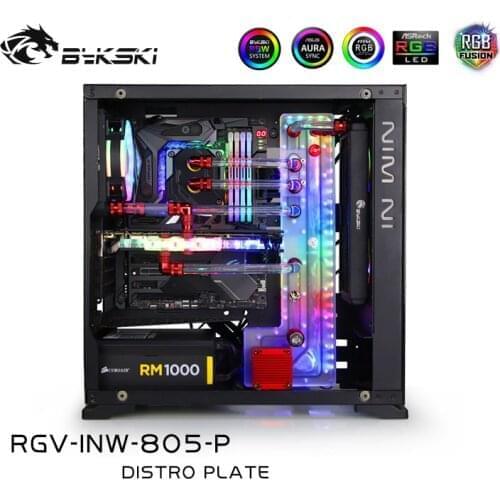 Bykski RGV-INW-805-P, Waterway Boards For In Win 805 Case, For Intel CPU Water Block & Single GPU Building