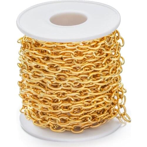 1 Meter Stainless Steel Cross O Gold Color Chain Necklace Findings Components For Jewelry Making Handmade Bracelet Accessories