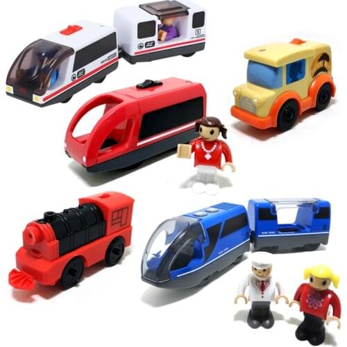 Childrens electric rail train toy magnetic slot die-cast electronic toy birthday gift for children wooden track