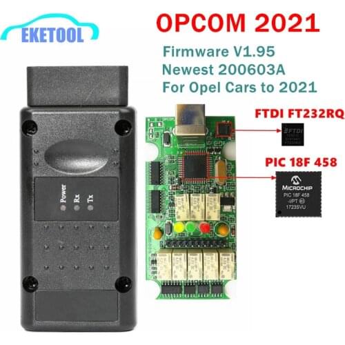 For Opel Till 2021 Latest V200603A V2021 Real OPCOM OP-COM Flash Firmware V1.95 Multi-Language FT232RQ PIC18F458 OP COM