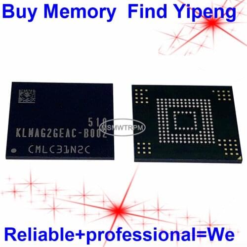 KLMAG2GEAC-B002 BGA153Ball EMMC 16GB Mobilephone Memory New original and Second-hand Soldered Balls Tested OK