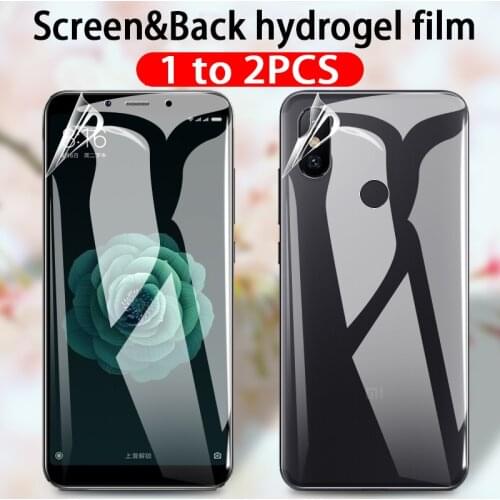 1 to 2pcs back hydrogel film on for Xiaomi Mi 5X 6X A1 A2 A3 Lite mia1 mia2 mia3 mi5x mi6x 5 X A 1 2 3 screen protector no glass