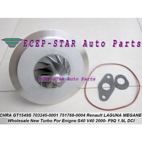 Turbo CHRA Cartridge Turbine GT1549 703245 703245-0002 for Renault Laguna Megane SCENIC TRAFIC For Volvo S40 V40 1.9L DCI F9Q