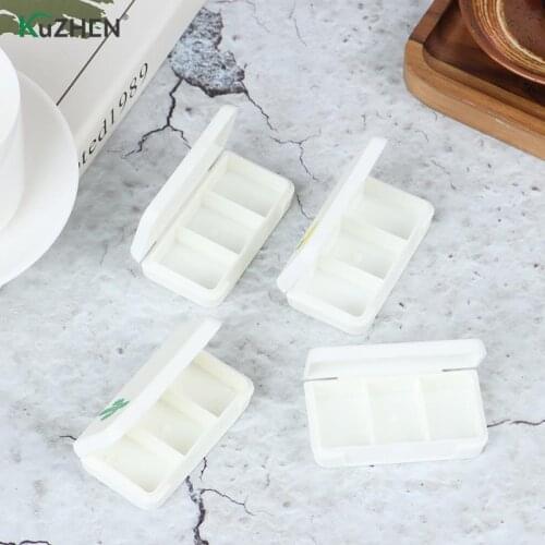 3 Grids Portable Clips Holder Dispenser Desk Set Supplies Tablet Container Dispenser Battery Storage Box Case Pill Box Splitters