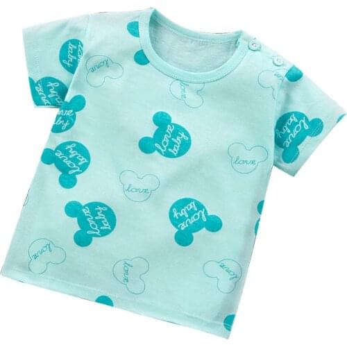 Summer Childrens T-Shirt Cartoon Letter Pattern Cotton Short Sleeves Boys and Girls Funny Anime Harajuku Kid Tops