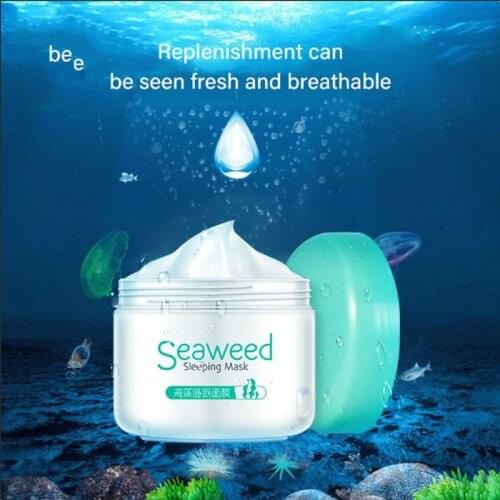 Facial mask Seaweed Sleeping Facial Cream Deep Moisturizing Oil Control Shrink Pores Wash-off Day Cream Anti-aging Skin Care