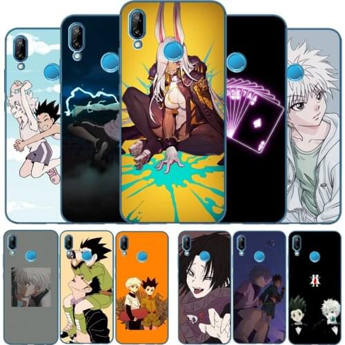 Cartoon City Hunter Soft Silicone Phone Case For Huawei P9 P10 P20 P30 P40 LITE P20 P30 P40 PRO P smart Y6 Y7 Y9 Prime nova 3i