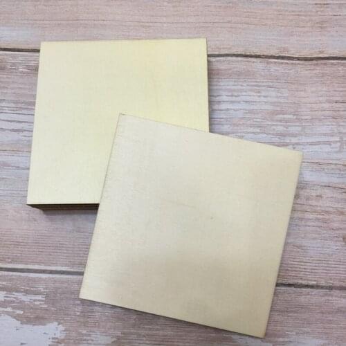 Set of 50pcs laser cut square wood beads unfinished wood coasters crafts