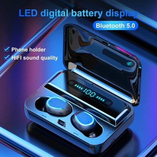 2021 New F9-5 Touch Control TWS Plus Bluetooth 5.0 Wireless Wear-resistant Waterproof Music Real HiFi Sound In-ear Earphones