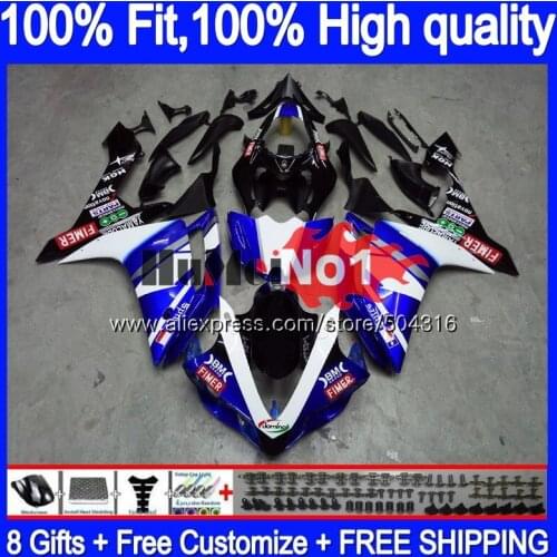 OEM Injection For YAMAHA YZF R 1 YZF 1000 YZF R1 07 Black Blue 56MC.164 YZF1000 YZF-1000 YZF-R1 2007 2008 YZFR1 07 08 Fairings