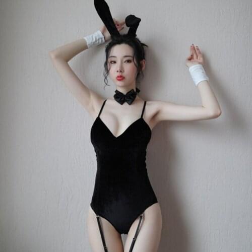 Sexy Nights Fun Underwear Playful Cat Rabbit Girl Role Play Rabbits Clothes Open File Solid Suit Uniform Temptation Lingerie